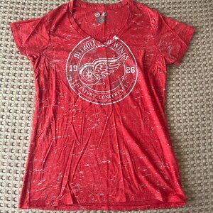Majestic Detroit Red Wings Red/Grey T-Shirt Size XL